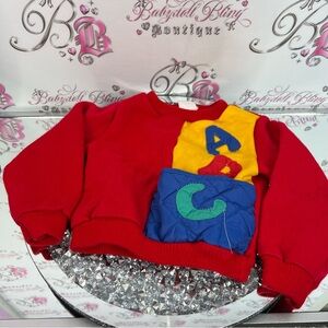Signature ABC vintage baby shirt  Red ABC Kids Sweatshirt
